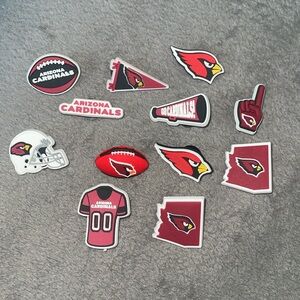 Arizona Cardinals football Croc charms new set of 12